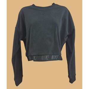 Nike Dri-Fit Womens Black Cropped Sweatshirt Size Small